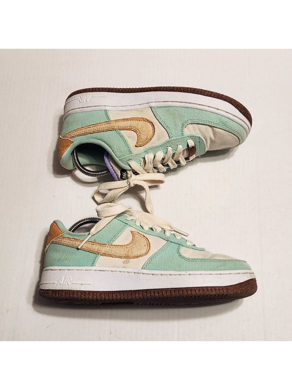 Nike Air Force 1 Low Happy Pineapple Canvas Sneakers Green Size 6 - Picture 3 of 11